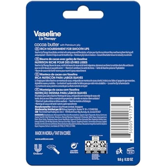 Vaseline LIP THERAPY STICK WITH PETROLEUM JELLY - 2 PACK (COCOA BUTTER) - Image 2